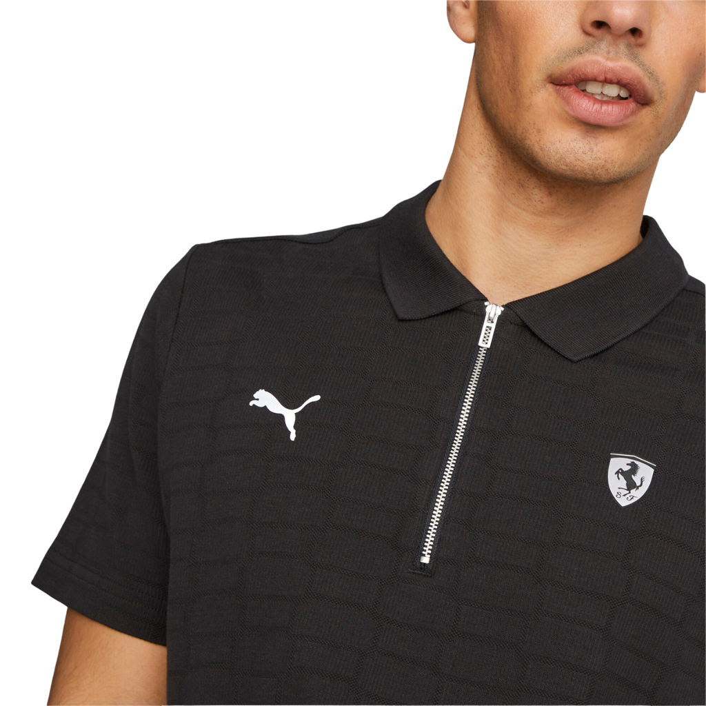 Playera Puma Scuderia Ferrari tipo polo jacquard para hombre